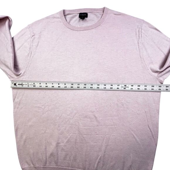 Vintage J Crew Sweater XL Pink Linen Cotton Blend Crew Neck Soft Casual - Picture 7 of 9